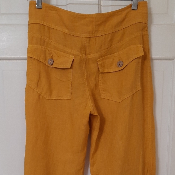 Elevenses Gold/Yellow Wide Leg Pants - Picture 7 of 13